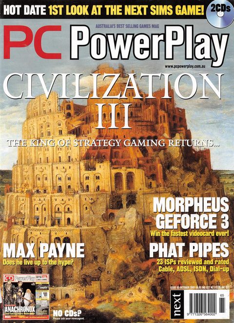 PC PowerPlay #65 · October&nbsp;2001 cover